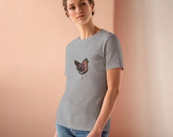 Easter Musings Chicken and Bunny Tee | Hand drawn Illustration