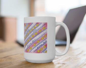 Pastel Starry Stripes Mug | Patriotic Stars