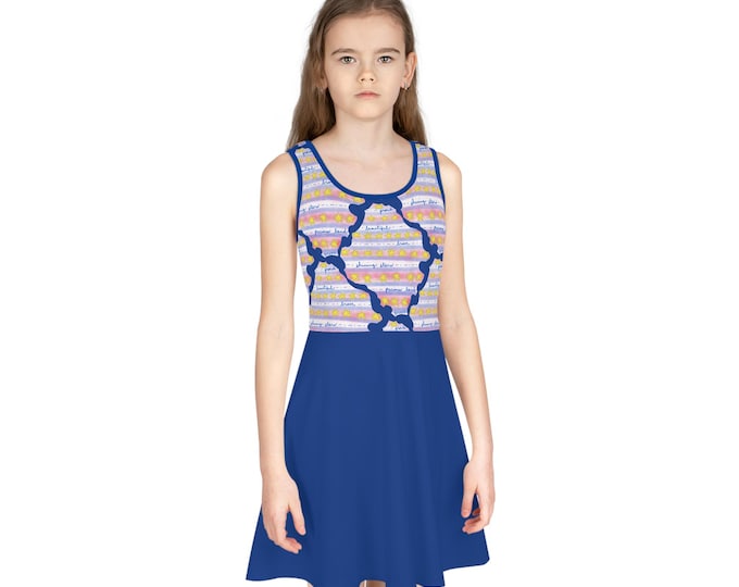 Patriotic Dress Girls' Sundress | Blue Country Love Dress