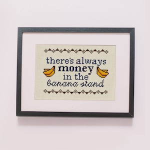 PATTERN | Bluth&#39;s Frozen Banana counted cross stitch