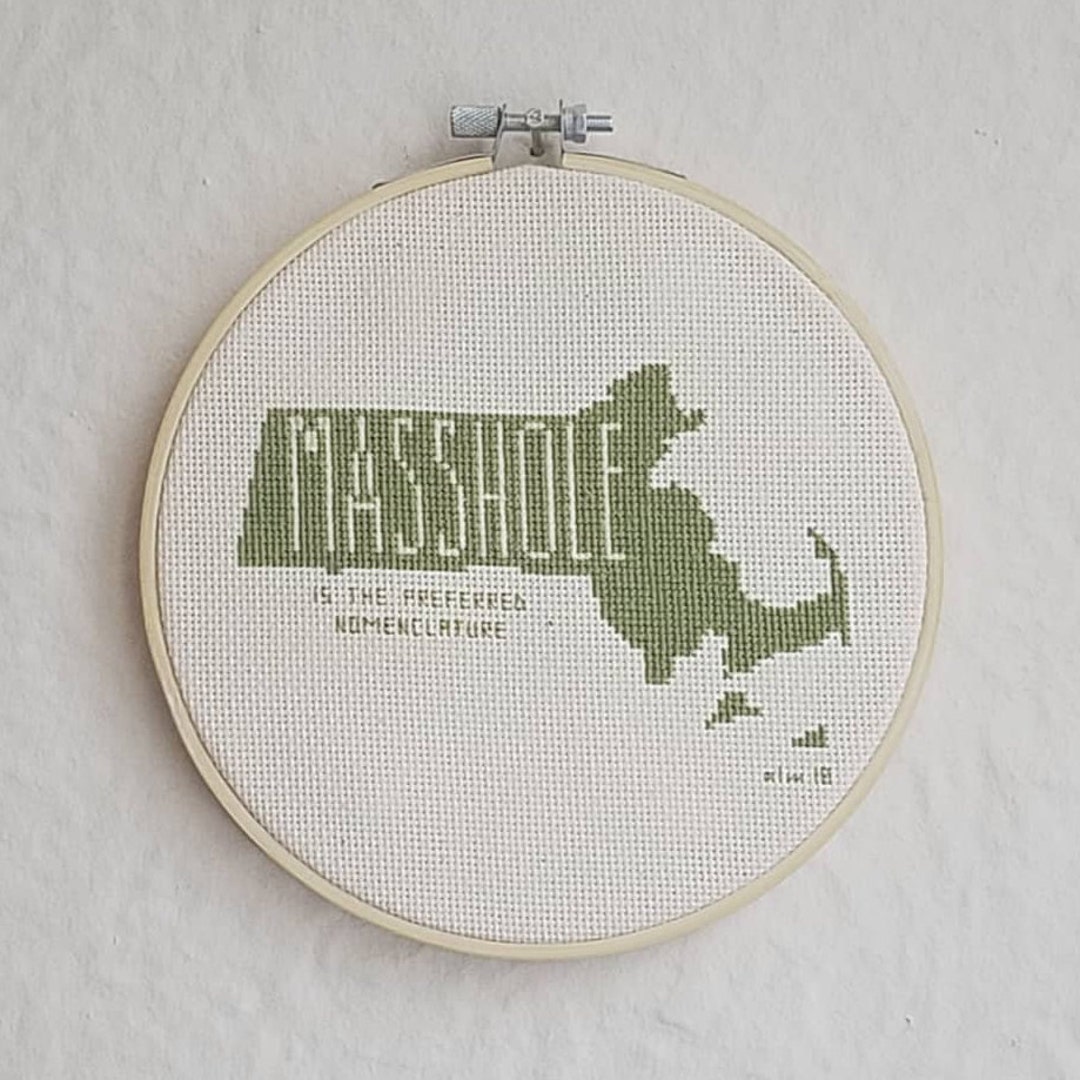 PATTERN | Masshole is the Preferred Nomenclature Counted Cross Stitch ...