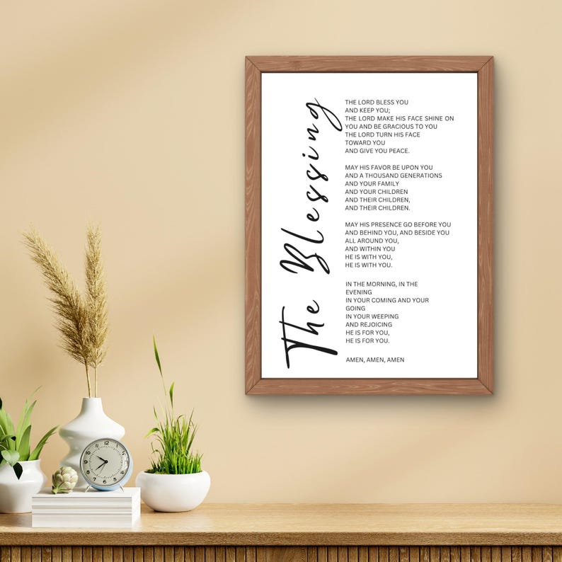The Blessing Bible Verse Wall Art: Christian Printable Home Decor - Etsy