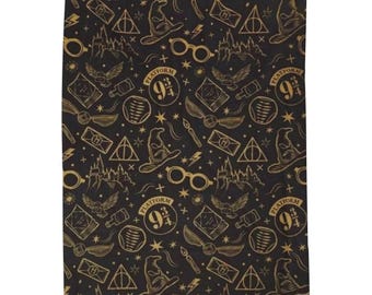 Magical Velveteen Plush Blanket for Cozy Nights, Harry Potter-Inspired Decor, Great Gift for Fans, Soft Throw for Movie Nights