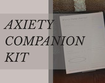 Anxiety Journal Kit: Grounding, Emotional Check-In, Worry Dump (PDF)