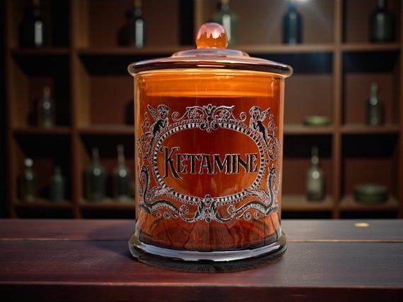 Ketamine Large Glass apothecary jar