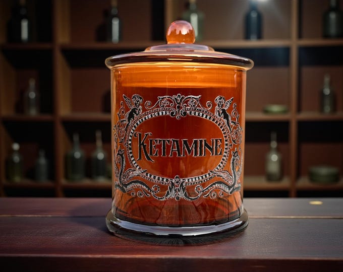Ketamine Large Glass apothecary jar