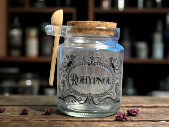 Rohypnol small glass jar