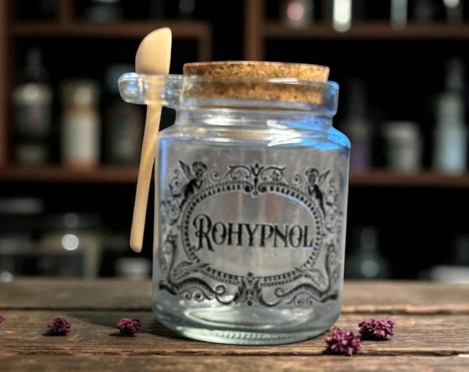 Rohypnol small glass jar