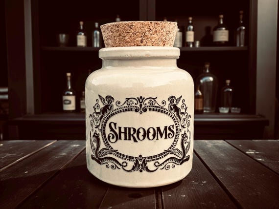 Shrooms apothecary jar