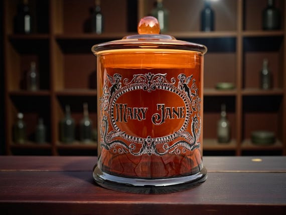 Mary Jane Large Glass apothecary jar
