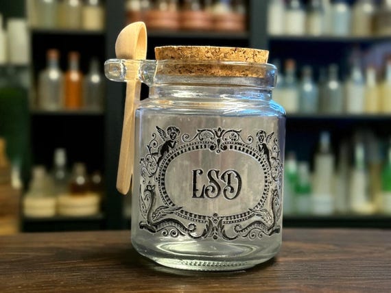 LSD small glass jar