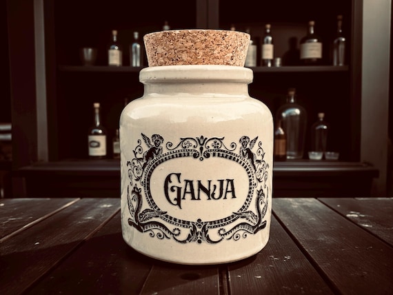 Ganja apothecary jar