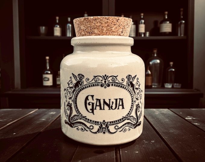 Ganja apothecary jar
