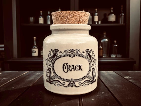 Crack apothecary jar