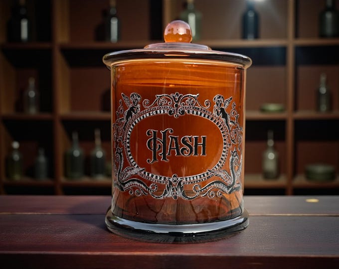 Hash Large Glass apothecary jar