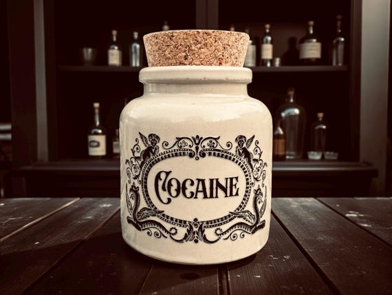 Cocaine apothecary jar