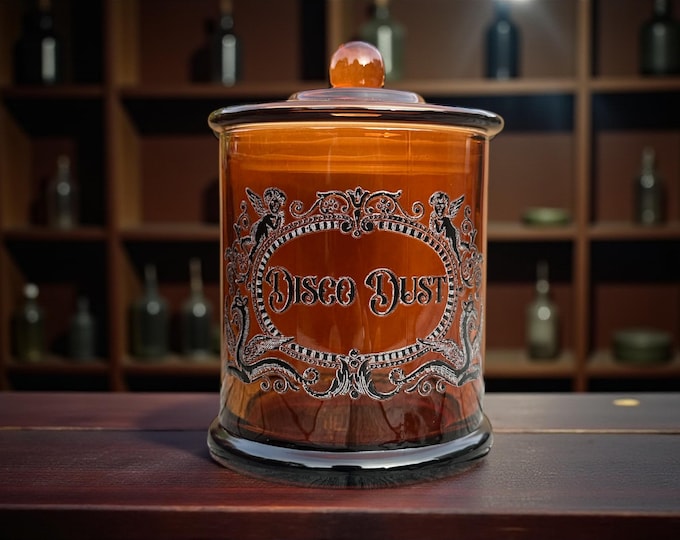 Disco Dust Large Glass apothecary jar
