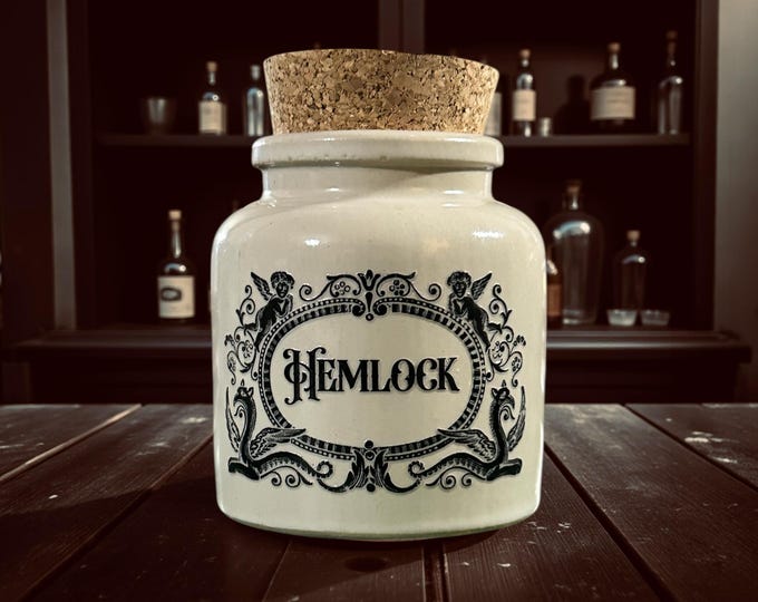 Hemlock Stoneware apothecary jar