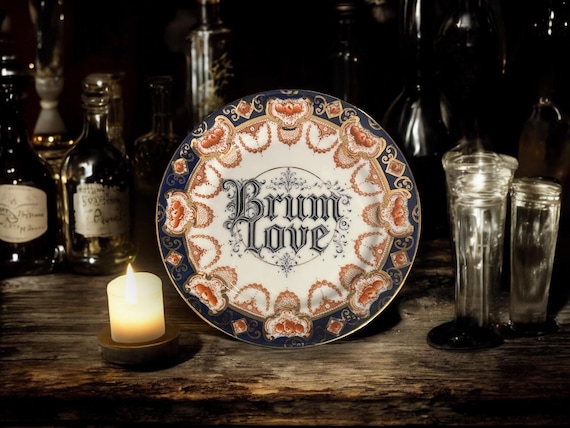 Brum Love Plate – Vintage Crackpottery with stand