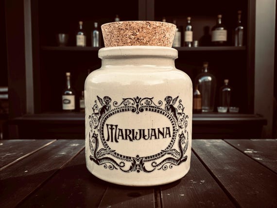 Marijuana apothecary jar