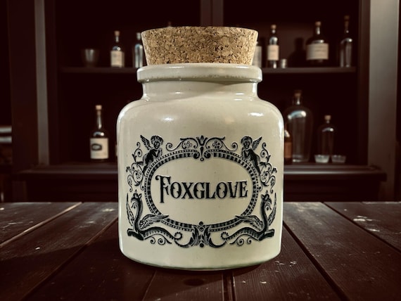 Foxglove Stoneware apothecary jar