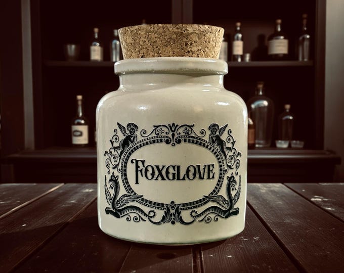 Foxglove Stoneware apothecary jar