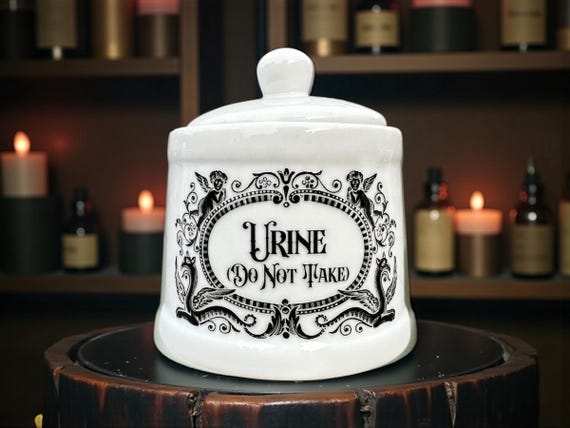 Urine Do Not Take Ceramic Jar | Funny Statement Storage | Humorous Home Decor | Novelty Gift
