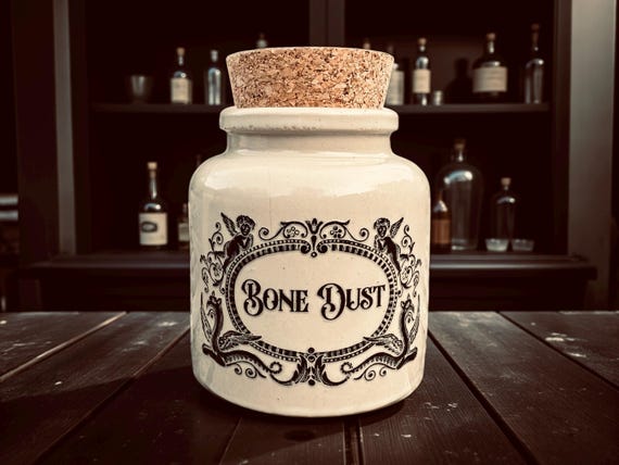 Bone Dust Stoneware apothecary jar