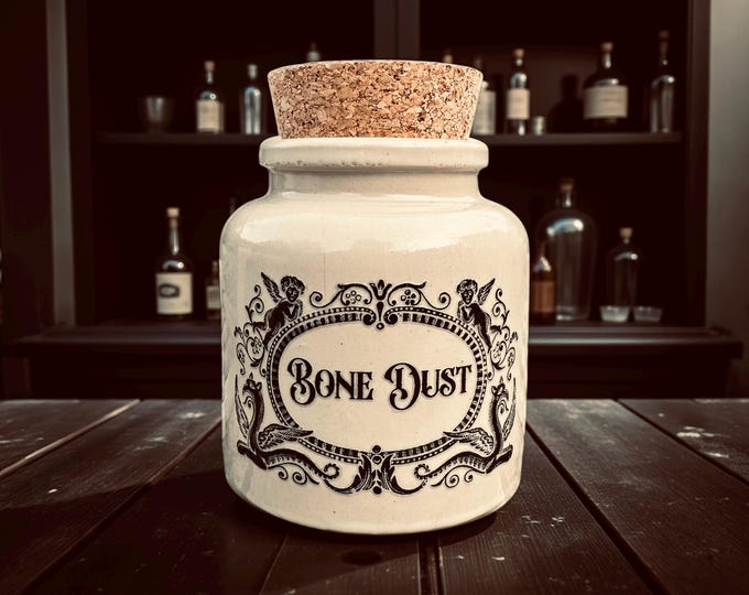 Bone Dust Stoneware apothecary jar