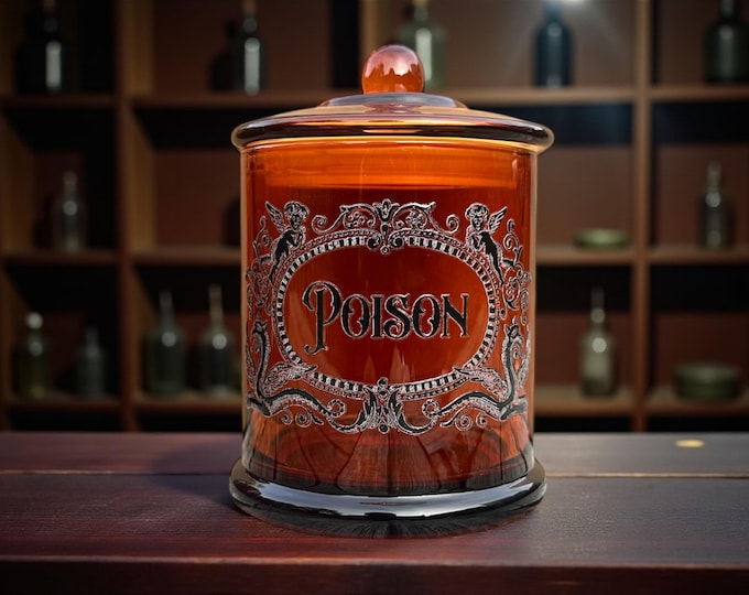 Poison Large Glass apothecary jar