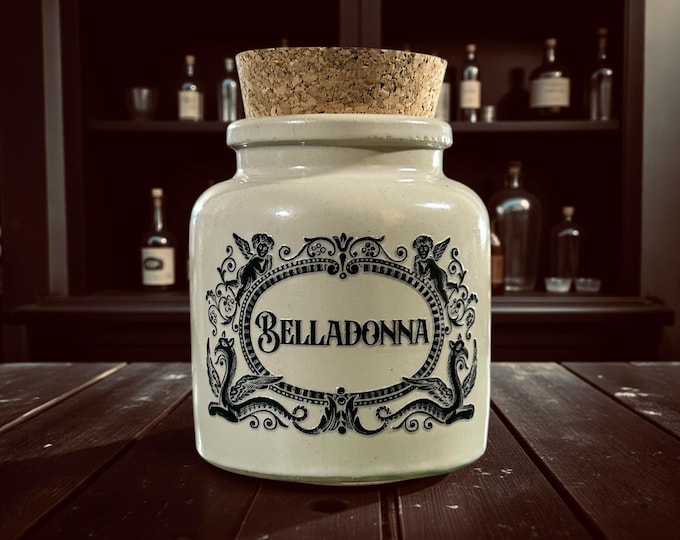 Belladonna Stoneware apothecary jar