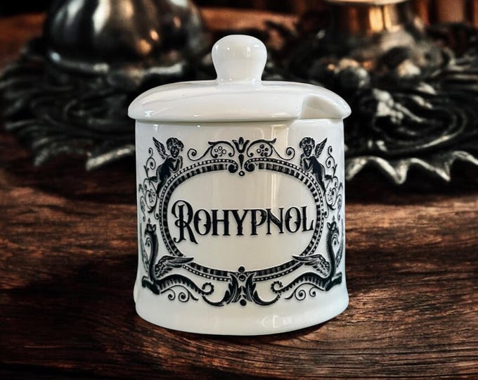 Rohypnol small apothecary jar