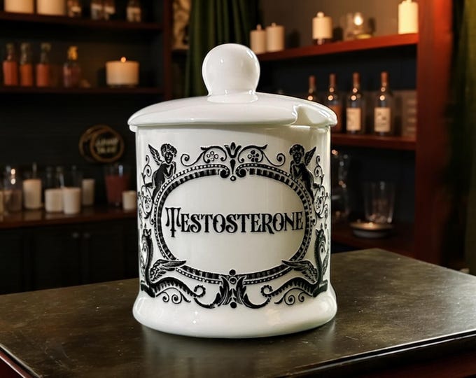 Testosterone small apothecary jar