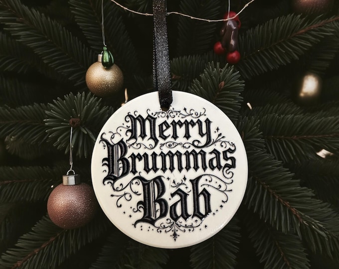 Merry Brummas Bab Ceramic bauble