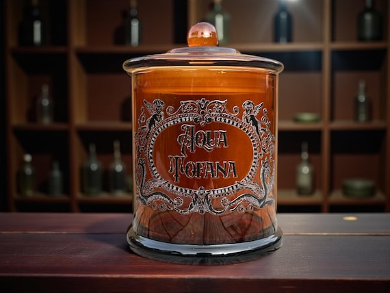 Aqua tofana Large Glass apothecary jar