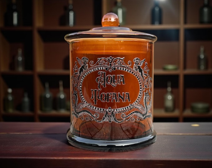Aqua tofana Large Glass apothecary jar