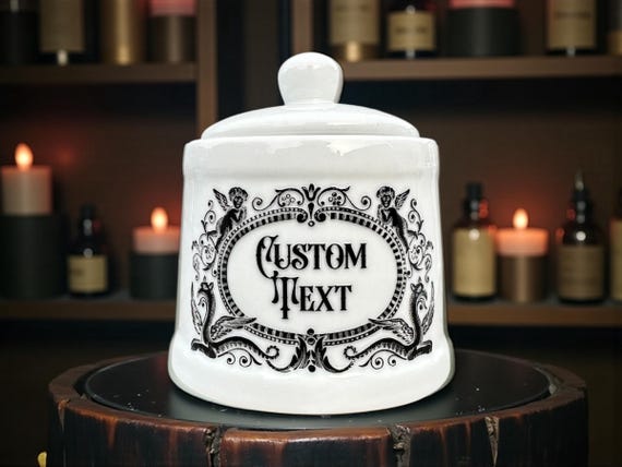 Custom Text Ceramic Jar | Personalised Statement Jar | Funny Storage Decor | Made to Order Gift