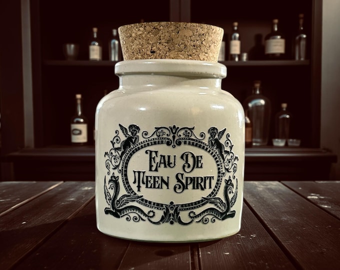 My Last Resort Stoneware apothecary jar
