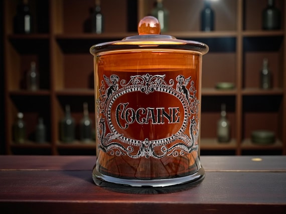 Cocaine Large Glass apothecary jar