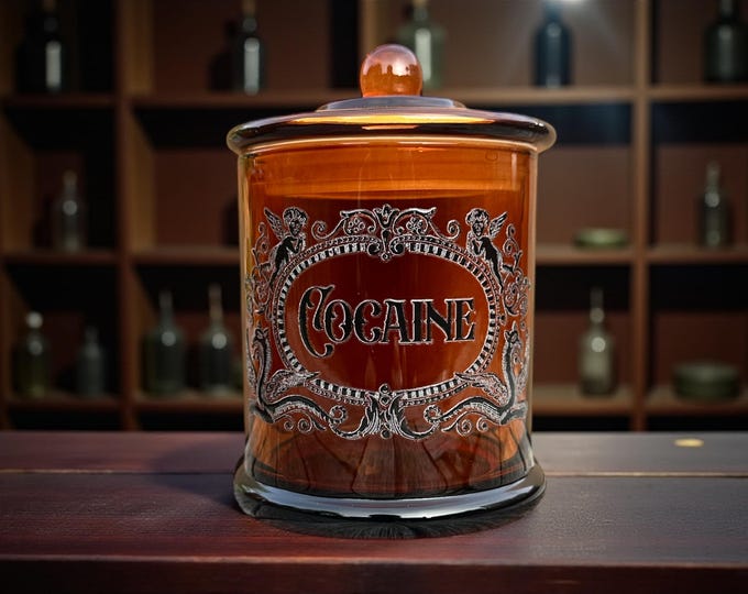 Cocaine Large Glass apothecary jar