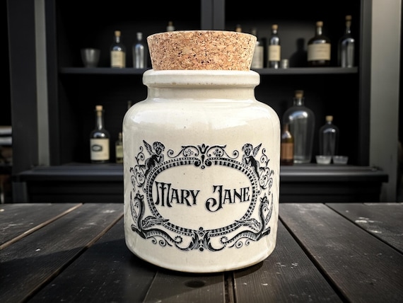 Mary Jane Stoneware apothecary jar