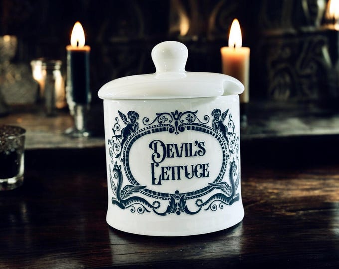 Devils Lettuce small apothecary jar
