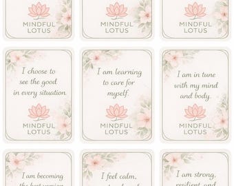 Mindful Lotus Affirmation Cards - Set  2