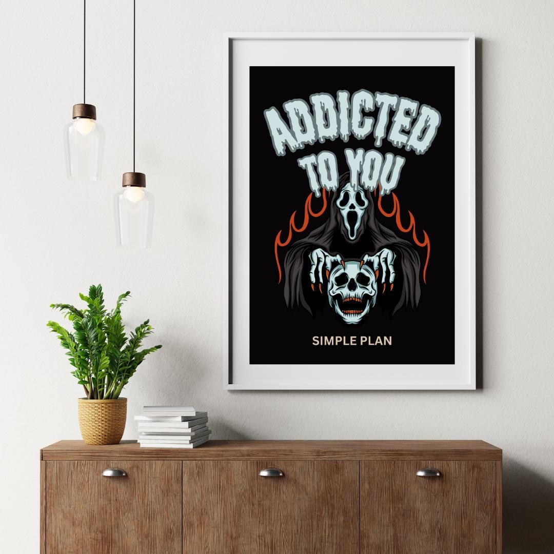 Simple Plan Poster, Skull Poster, Pop Punk Rock Band Wall Art