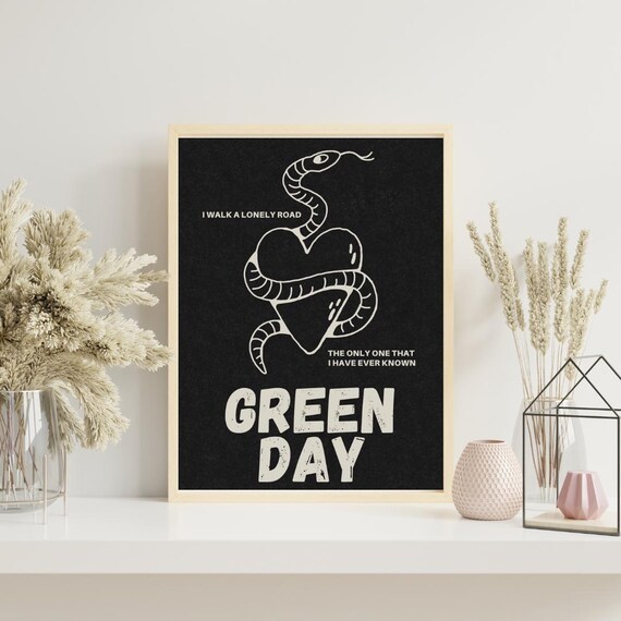 Green Day Poster, American Idiot Poster, Pop Punk Rock Band Wall