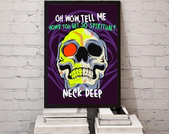 Neck Deep Poster, Pop Punk Rock Wall Band Art, Wall Hanging Art, Digital Print Poster