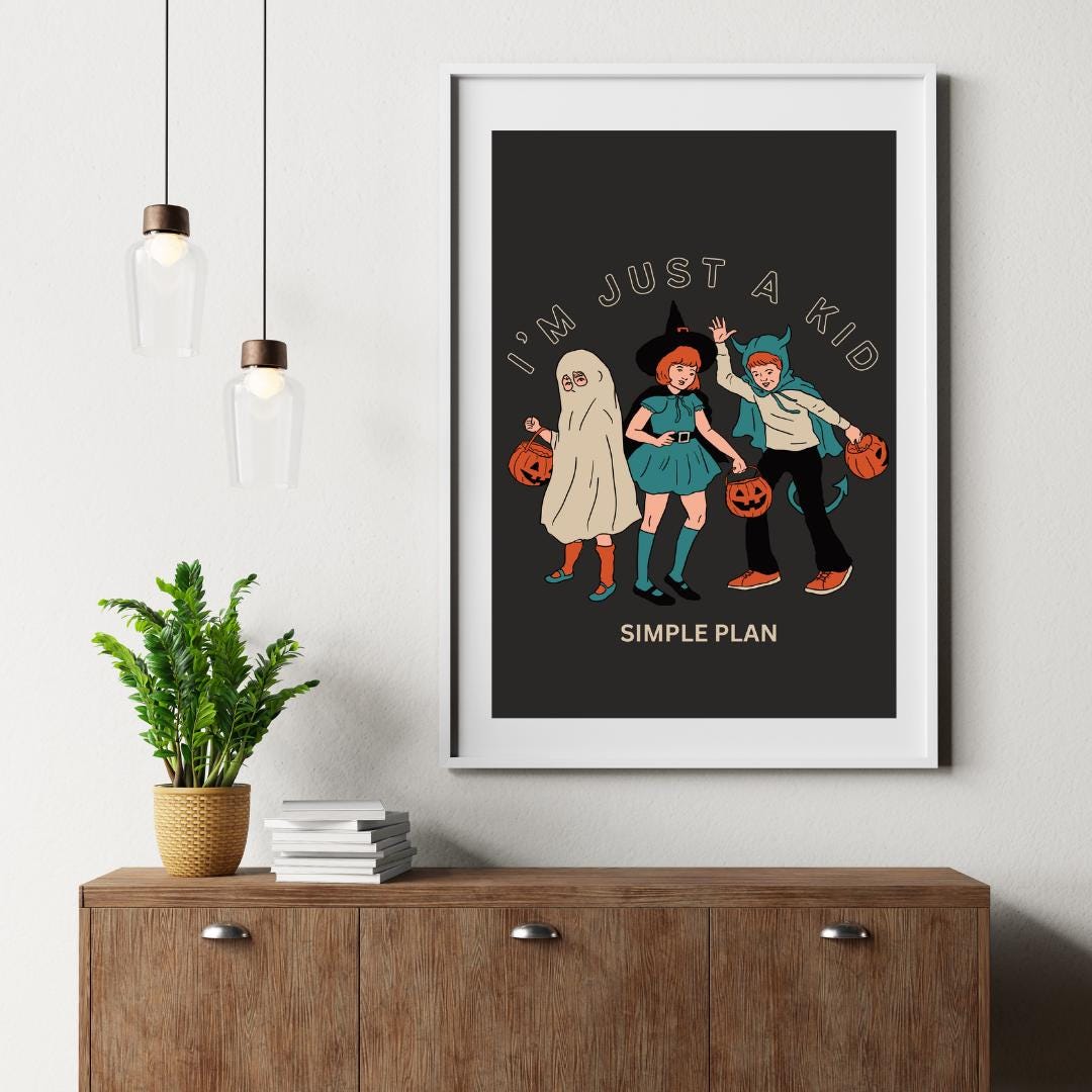 Simple Plan Poster, Skull Poster, Pop Punk Rock Band Wall Art