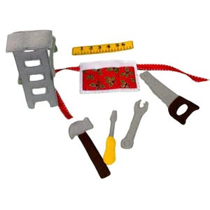 Tools and Belt for Elf Machine Embroidery Design - 3 Hoop Sizes - Instant Download