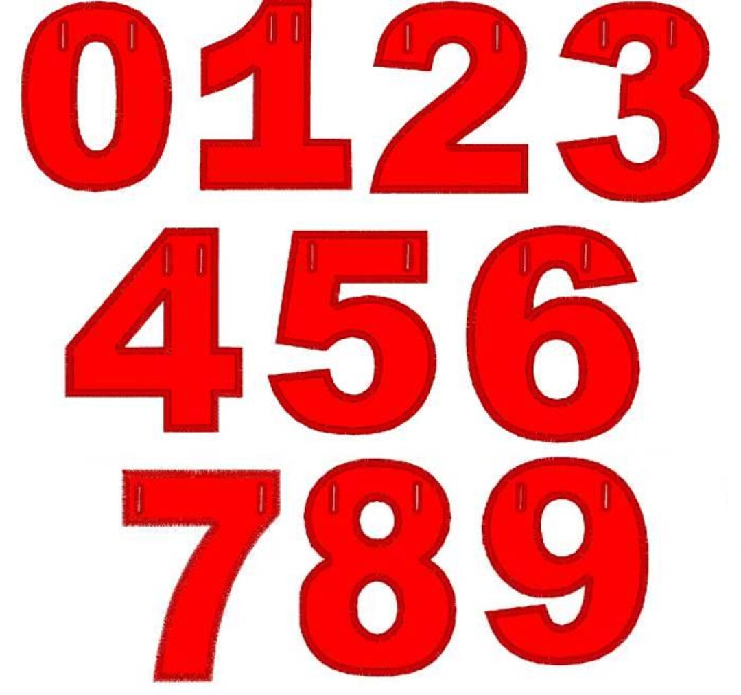 Numbers Banner Machine Embroidery Design - 3 Sizes - Instant Download ...