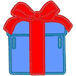 Present Banner Machine Embroidery Design - 3 Sizes - Instant Download